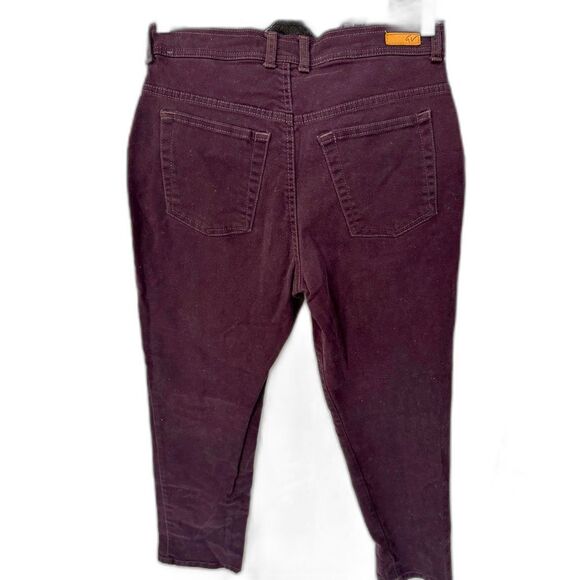 Gloria Vanderbilt Women Jeans Size 8S Burgundy Maroon Purple Slimming Stretch - Picture 2 of 8